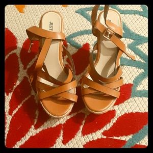 Size 8.5 Just Fabulous wedges.  Worn twice!